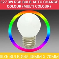 3W LED RGB MULTI FUNCTION COLOUR BULB / 3W LED AUTO CHANGE RGB PING PONG COLOUR BULB LAMPU KELIP KEL