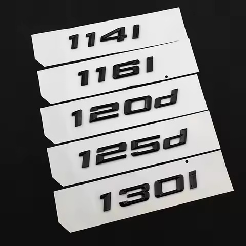 3D ABS Black Car Trunk Sticker 114i 116i 118i 120i 123i 125i 130i 116d 118d 120d 125d 130d Emblem Lo