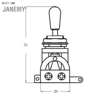 janemy fangzi 3 Way Short Straight Guitar Toggle Pickup Selector with Brass Hat Compatible Gibson Le