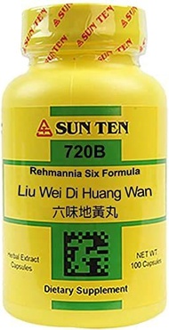 ▶$1 Shop Coupon◀ Sun Ten - Rehmannia Six Formula Capsules/Liu Wei Di Huang Wan/六伟地黄粉-1 Pack