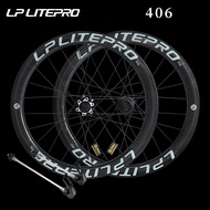 LP Litepro Foldable Bicycle Wheels 406/451 20 Inch Disc Brake Carbon Wheelset 100/135MM Front 2 Rear 4 Sealed Bearing Carbon Hub Ultra Light Folding Bike Wheel