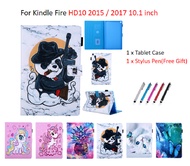 Case  Amazon Kindle Fire HD 10 2019 2017 2015 Unicorn Panda Painted Magnetic Tablet Cover  Amazon Fi