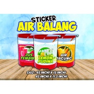 💥💥Sticker AIR BALANG KELILING PENUH/Sticker Air Balang Penuh/Sticker Keliling💥💥