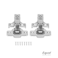 ESPOIR 2pcs Soft Close Hinge, 1/2 Inch Overlay Self-Closing Hydraulic Damping Hinge, Soft Close Adju