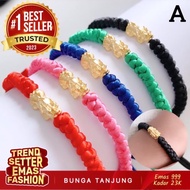 GELANG TALI PIXIU PI XIU CHARM DRAGON - EMAS 23K - BUNGA TANJUNG GOLD