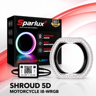 5D Acrylic Matrix Shroud for I8 O-WRGB 2.5 Inch Motorcycle 3.0 Inch APP Bluetooth 210 Mode DC 12V/