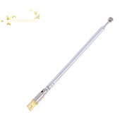 [Han-t] 1Pc 37cm 5 Section Telescopic Stainless Steel AM FM Radio Universal Antenna well
