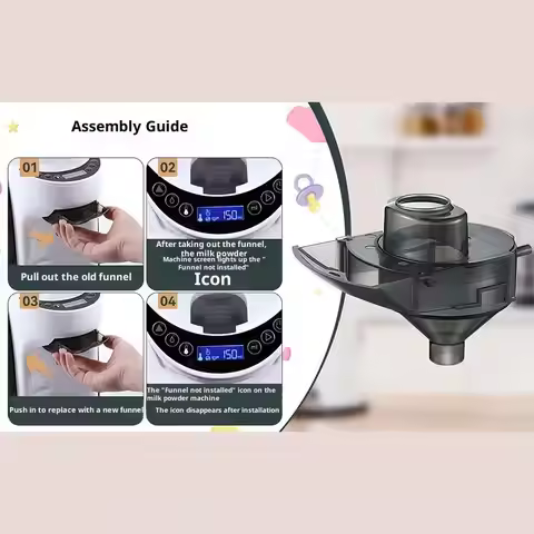 1 Set Replacement Parts Funnel And Cover For Baby Brezza For Baby Formula Dispenser DIY Accessories