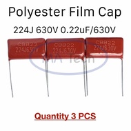 224J630V 0.22uF 630V Capacitor Polypropylene 0.22uF/630V 220nF630V Polyester Film 22.5mm Spacing Set