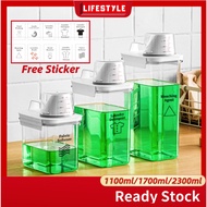 LIFESTYLE Laundry Detergent Dispenser Transparent Bottle Liquid Soap Container Fabric Softener Dispenser