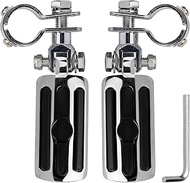 VG MOTO Motorcycle 1.25" Highway Footpegs Adjustable Foot Pegs Footrests with Clamps Mounts kit Comp