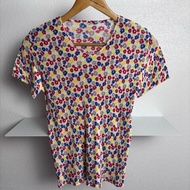 絕版收藏 ::三宅一生 Issey Miyake :: Pleats Please PP 白底彩花花圖樣短袖上衣 3號