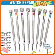 LIAOY 5pcs/set Clock Watch Tools Silver Color Remover Screwdrivers Accessories Watch Repair Tool