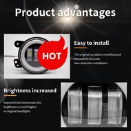Car LED 4 Inch Fog Lights 30W with White/Yellow  Ring DRL for Off-Road