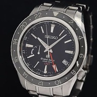 Seiko Grand Seiko 9R66-0AA0 AT/自動 Spring Drive GMT 黑色錶盤男士手錶 OGH 0508530 4NBT