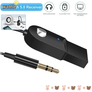 WATTLE Bluetooth Audio Receiver, USB To 3.5mm Wireless Adapter Bluetooth Aux Adapter, Car Speaker Amplifier Dongle Cable Bluetooth 5.0 Car Audio Aux