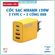 4-port fast charger, 120W includes: 2 Type C ports and 2 USB ports - 4-in-1 fast charger, 120W fast 