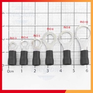 [30 Pieces]- RV2-8 Round Cos Head 27A Wire Size 16-14AWG M8 Screw Black Shop