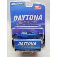 Green Light 1: 64 2018 Dodge War Horse CHARGER DAYTONA 392 Blue Wheel