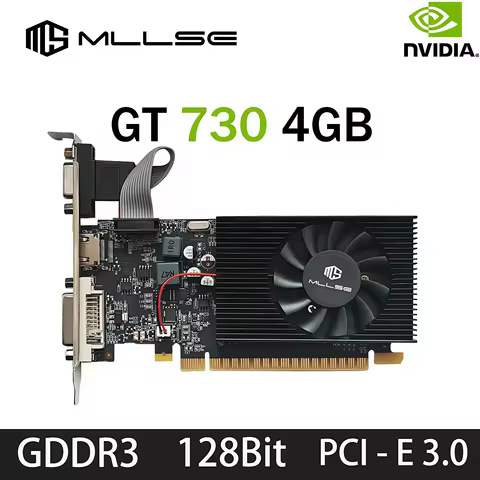 MLLSE NVIDIA GeForce GT 730 4GB Graphics Card GDDR3 HDMI DP VGA PCl Express 3.0 X16