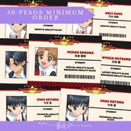 Gakuen Alice Laminated Student ID Card