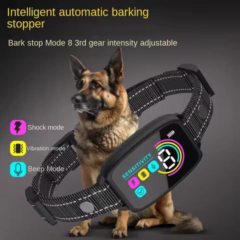 Intelligent Dog Collar Anti Barking Automatic Stop Device Dog Training Electric Anti Disturbance Sto