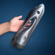 Exhaust cover/ shield glossy carbon carburetorBEAT AJMVARIATION99 AJMVARIATION99