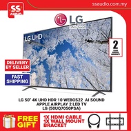 【DELIVERY BY SELLER 】[ NEW 2023 ] LG 55 inch 50 inch UQ70 Series TV 4K" Smart UHD TV with AI ThinQ® 55" 50" TV 55UQ7050PSA / 50UQ7050PSA I α5 Gen5 AI Processor 50UQ7050 / 55UQ7050