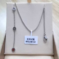 rantai leher rantai leher lelaki Suitable for Bulgari Sterling Silver Little Red Man Necklace Men Wo