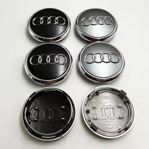 4pcs 77mm Black Grey Car Wheel Center Caps Rim Cover Hub Caps For Audi Emblem 4L0601170 A3 A5 A4 A6 