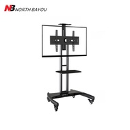 NORTH BAYOU 55 to 80 Inch Portable TV Trolley Stand Mount Bracket - AVA1800-70-1P