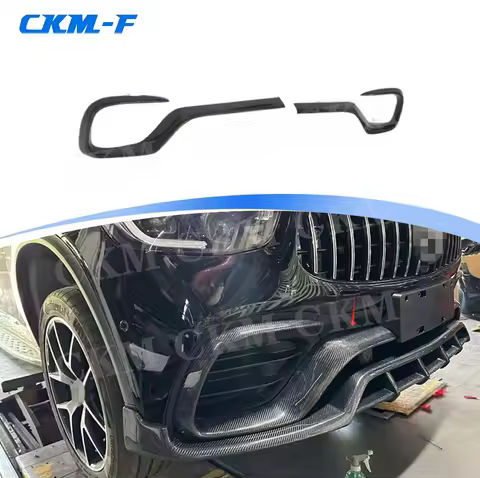 Dry Carbon Car Front Bumper Fender Splitters for Benz GLC63 AMG SUV 2020-2022 FRP Front Air Vent Bod