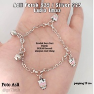 Gelang Tangan Anak Perak Asli s925 Gelang Tangan Bayi Baby Perak 925 Lapis Emas Putih Asli Awet Anti