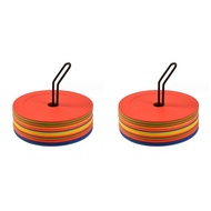 Yours MO-20Pcs Soccer Flat Cones Marker DiscBasketball Sports Speed Agility Training MarkersPortable