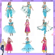 Animation Movie  Kids Princess Jasmine Aladdin Cosplay Party  Animation Costume