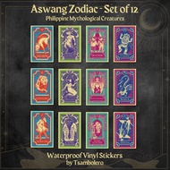 Aswang Zodiac - Set of 12 | Waterproof Stickers by Tsambolero