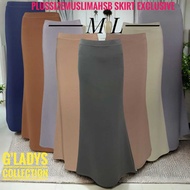 (M L) [Skirt Muslimah The Best In ToWn] Plus size Skirt Kerja Skirt Labuh Muslimah Executive G'Ladys