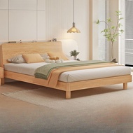 🇸🇬⚡ Wooden Bed Frame Bed Frame With Mattress Solid Wood Bed Frame Super Single/Queen/King Size Bed Frame