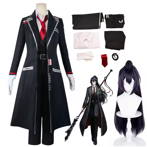 Hong Lu Cosplay Costume Limbus Company Honrū Coat Top Vest Shirt Pants Gloves Uniform Role Play Suit