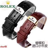 Quality Rolex Watch Strap Genuine Leather Men Women Butterfly Buckle Bracelet Dayton Water Ghost Diver Oyster Style 20m
