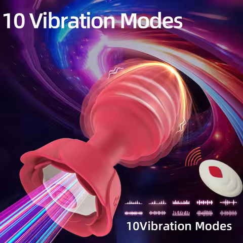Rose Anal Vibrator For Women Dildo Butt Plug G spot Stimulator Wearable Vibrator For Men Prostate Ma