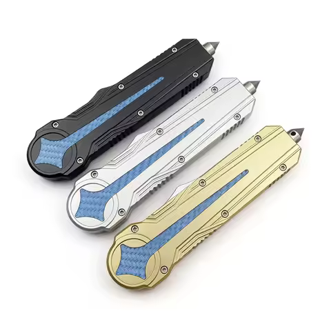 Polaris Pocket Knife D2 Blade CNC Aluminum Alloy Utility Knife Outdoor Camping Hunting Fishing OTF E