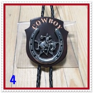 Bolo tie โบโลไทด์ คาวบอย สร้อยคอ เครื่องประดับสไตล์คาวบอย 1 เส้น (ไม่รวมหมวก) สำหรับแต่งตัวสไตล์คาวบ