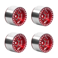 【JJL】-1.0 Inch Metal Beadlock Wheel Hub Wheel Rim for 1/18 RC Crawler Car TRX4-M SCX24 RC Parts