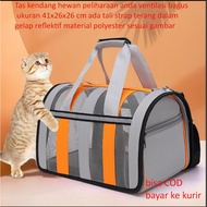 Your pet drum bag with good ventilation, size 41x26x26 cm, has a bright strap in the dark, reflectiv