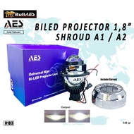 Bilens LED Projector Lens Biled 1.8 Inch Shroud A1 A2 AES Kit Package