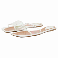 Spain NEW ZARAˉ Spain 2024 Summer New Transparent Flat Heel Sandals Slide Flat Sandals Womens import