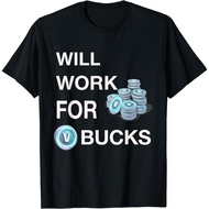 1 Cotton Short-Sleeved Shirt Suitable For V Bucks Gamer Youth T-Shirt Funny Men And Women
