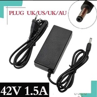 42V 1.5A DC polymer lithium battery 100-240v 5.5MM * 2.1MM portable charger EU/Australia/USA/UK plug
