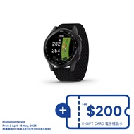 GARMIN Approach S50 43mm GPS Golf Smart Watch - Black with Black Nylon